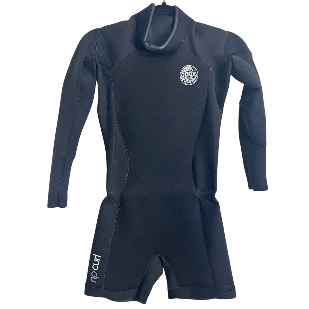 Rip Curl Wetsuit Men M Black Dawn Patrol E4 2mm Long Sleeve Springsuit Back Zip